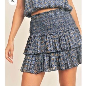 RESET By Jane Malia Skirt in Navy Florals size Large